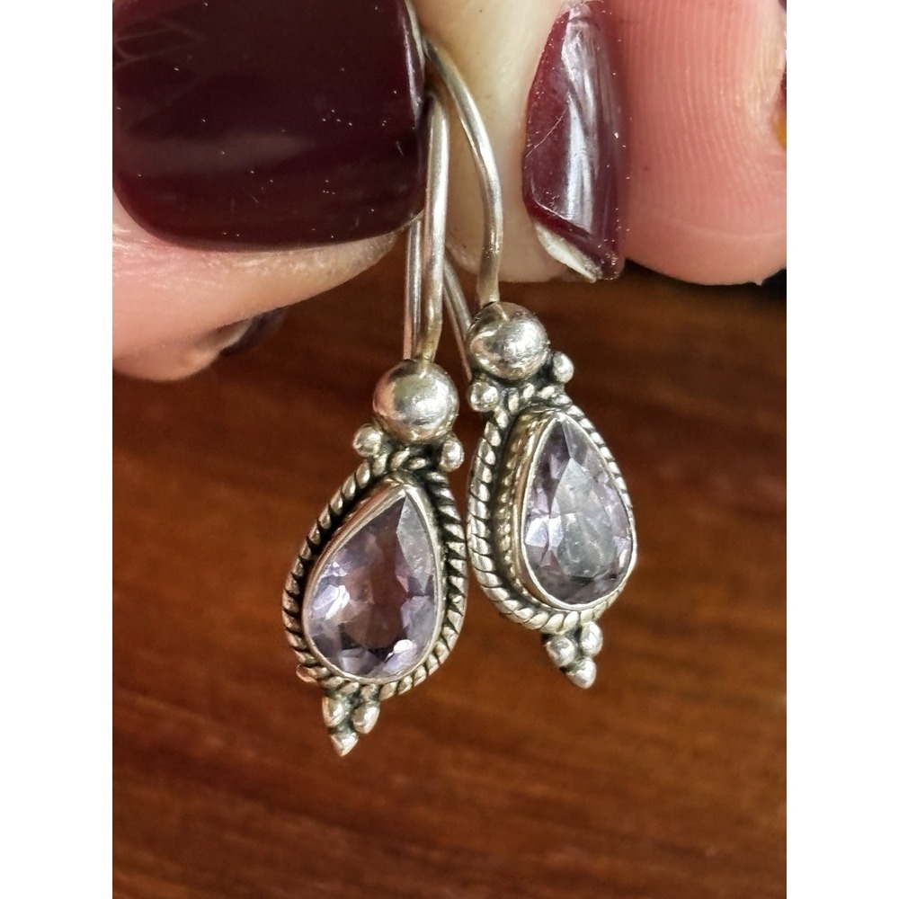 Sterling Silver Amethyst Earrings